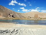 22 Ruins of Gompa Next To Yarlung Tsangpo Brahmaputra River After Saga Tibet On Way To Old Zhongba The ruins of a large gompa is across the Yarlung Tsangpo Brahmaputra River 54km from Saga on the way to Old Zhongba (sometimes spelled Drongpa).
